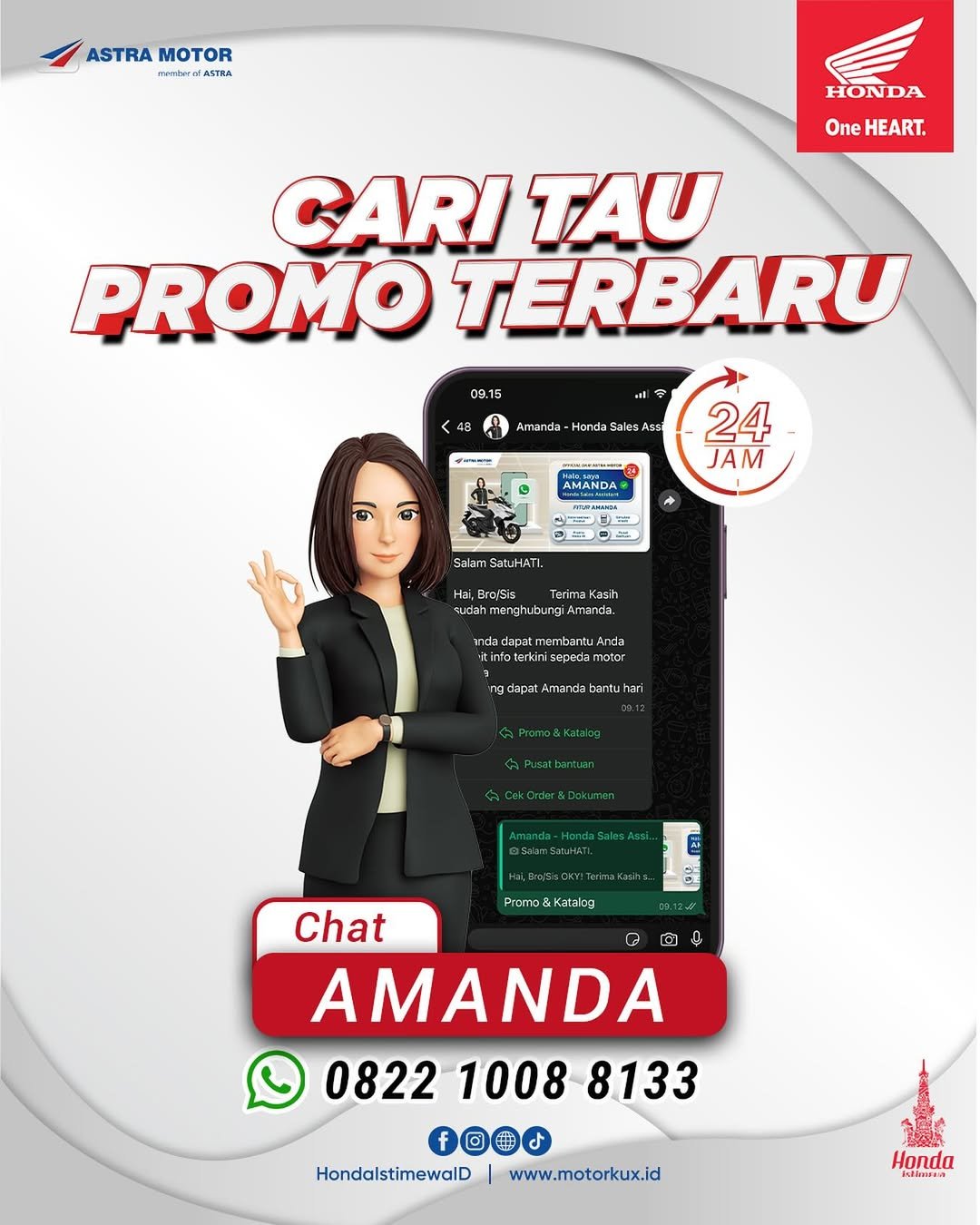 Cukup Chat Amanda, Semua Info dan Promo Motor Honda Langsung di Genggamanmu!