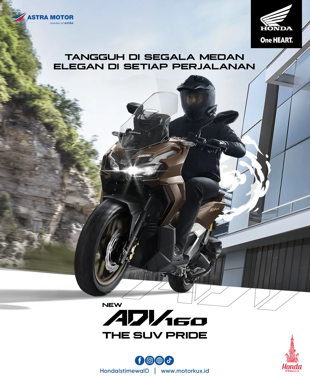 New Honda ADV 160: The SUV Pride yang Tangguh, Elegan, dan Jadi Idaman Pecinta Motor Astra Honda