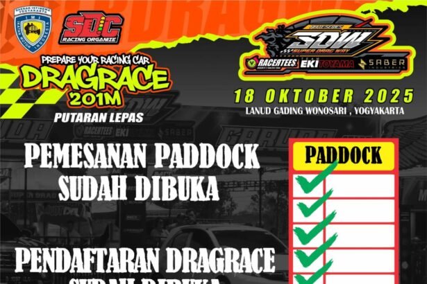 Super Drag Way 2025 Siap Digelar di Lanud Gading! Paddock Gratis untuk Drag Bike Pemula, Daftar Sekarang!