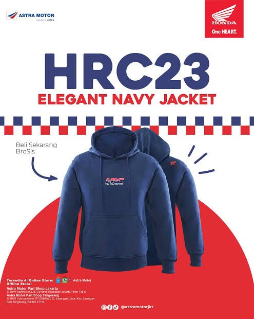 HRC23 Elegant Navy Jacket Honda Astra: Jaket Resmi Rider Stylish yang Lebih dari Sekadar Brand!