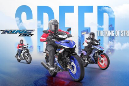 Yamaha MX-King 150 tampil semakin sangar dengan warna baru Blue dan Silver. Diperkuat desain agresif, teknologi mumpuni, dan mesin 150 cc bertenaga, motor ini kian mantapkan posisinya sebagai “The King of Street”.
