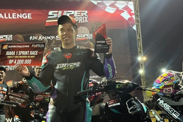 Willman Hammar bangkit dari posisi belakang dan berhasil juara sprint race Underbone 130 Superprix 2026 Tasikmalaya bersama Dits Racing.