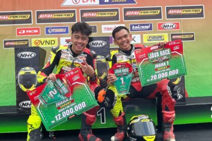 Duet Ziear Racing kembali dominan di MP1 JRC 2026 Mijen, Alfi Husni juara dan Aldiaz Aqsal finis kedua.