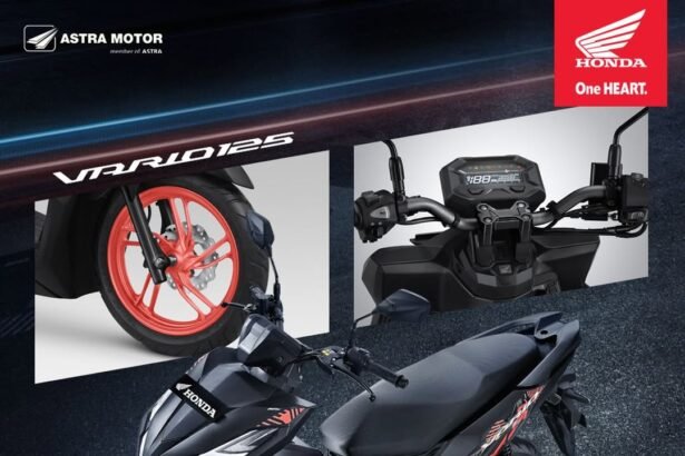 Honda Vario 125 Street tampil makin stylish dengan Naked Handle Bar, warna Black Coral yang elegan, dan velg baru yang sporty. Simak keunggulan serta daya tarik terbarunya di sini.