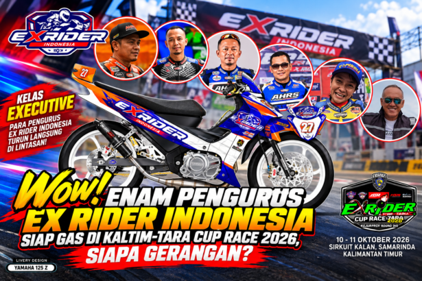 Enam pengurus Ex Rider Indonesia siap turun di kelas Executive Kaltim-Tara Cup Race 2026