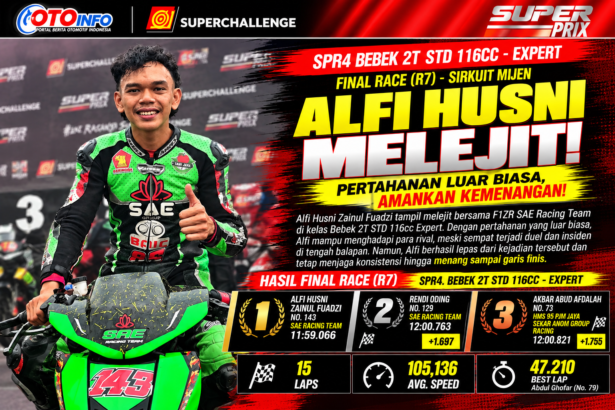 Alfi Husni, SuperPrix 2026, Final SuperPrix Mijen, SAE Racing Team, Yamaha F1ZR, Bebek 2T 116cc Expert, Road Race Indonesia, Balap Motor Semarang, Superchallenge SuperPrix, Otoinfo