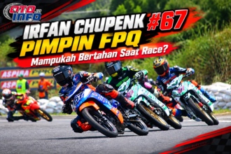 Irfan Chupenk #67 memimpin FPQ kelas Bebek 2T STD 116cc Exrider dengan catatan waktu 48,623 detik.