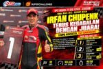 Irfan Chupenk pembalap Dewasena Racing Team juara Bebek 2T 125cc Ex Rider pada Final Superchallenge Superprix 2026 di Sirkuit Mijen Semarang.
